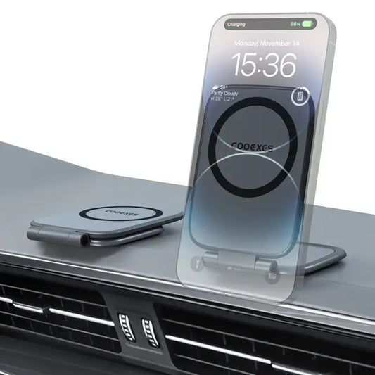 MagSafe Magnetic Car Phone Holder - 20Kg Dual-Sided Auto Accessory, Ultra-Thin Anti-Shake Dashboard Mount with 270°-360° Adjustable Rotation, No-View-Blocking Design, Compatible with iPhone 17 Pro Max and Most Smartphones