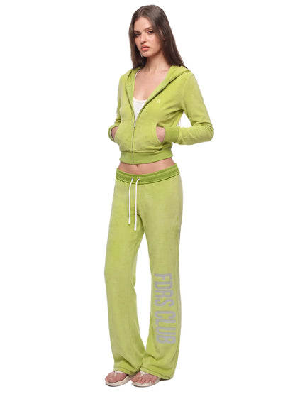 FDR Women's Candy Color Long Sleeve Top, Tank Top, and Low Rise Flare Pants Set - Fitted Y2K Casual Three-Piece Ensemble