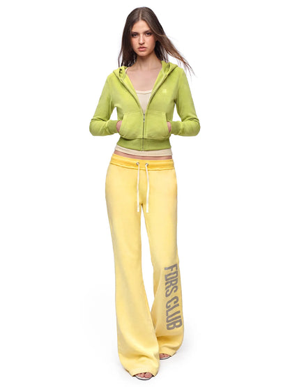 FDR Women's Candy Color Long Sleeve Top, Tank Top, and Low Rise Flare Pants Set - Fitted Y2K Casual Three-Piece Ensemble